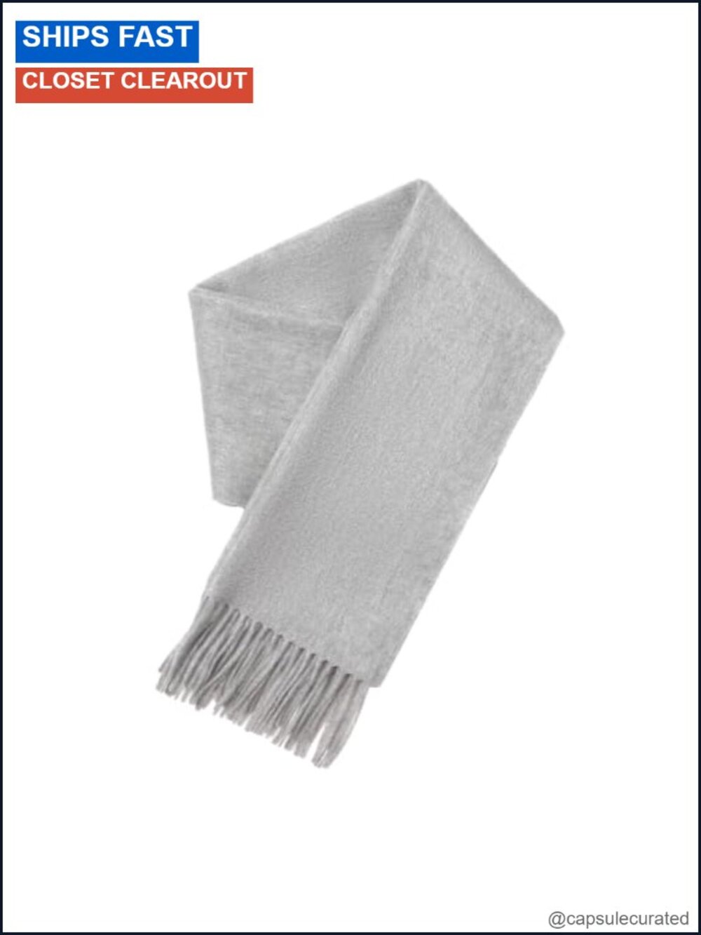 100% Cashmere Scarf Wrap with Tassel, Lightweight Winter Shawl for Cold Weather